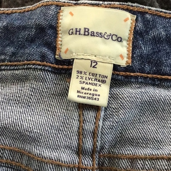 GH Bass & Co Denim/Jean 5 pocket Mini Skirt. Size 12 - Picture 3 of 4